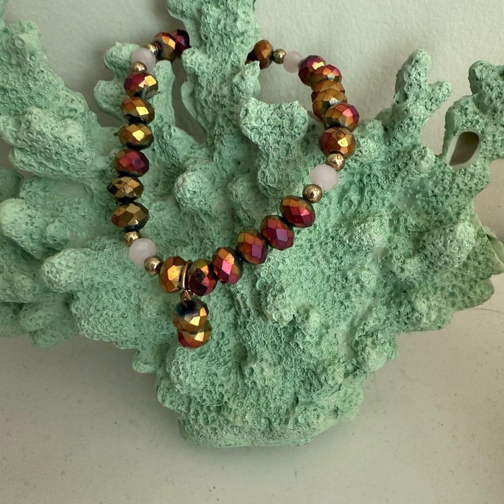 7 Piece Multicolor Beaded Bracelet Stack - image 3